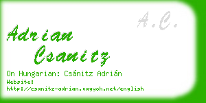 adrian csanitz business card